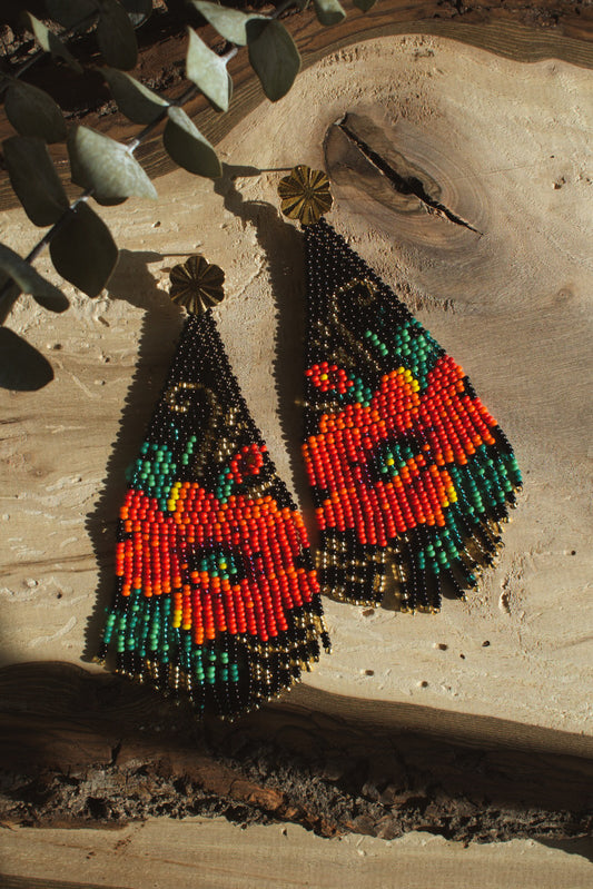 Rojitas ✻ Embera Beaded Earrings