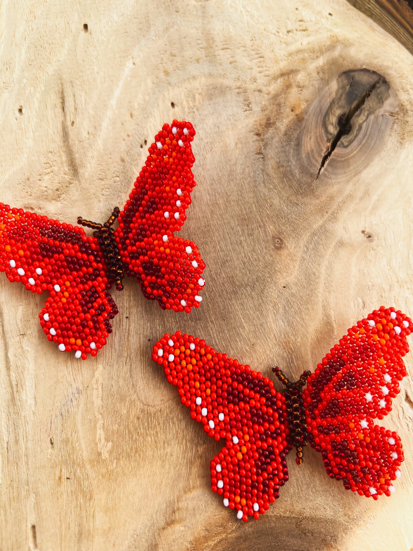 Mariposa ✻ Large Inga Butterfly Beaded Earrings