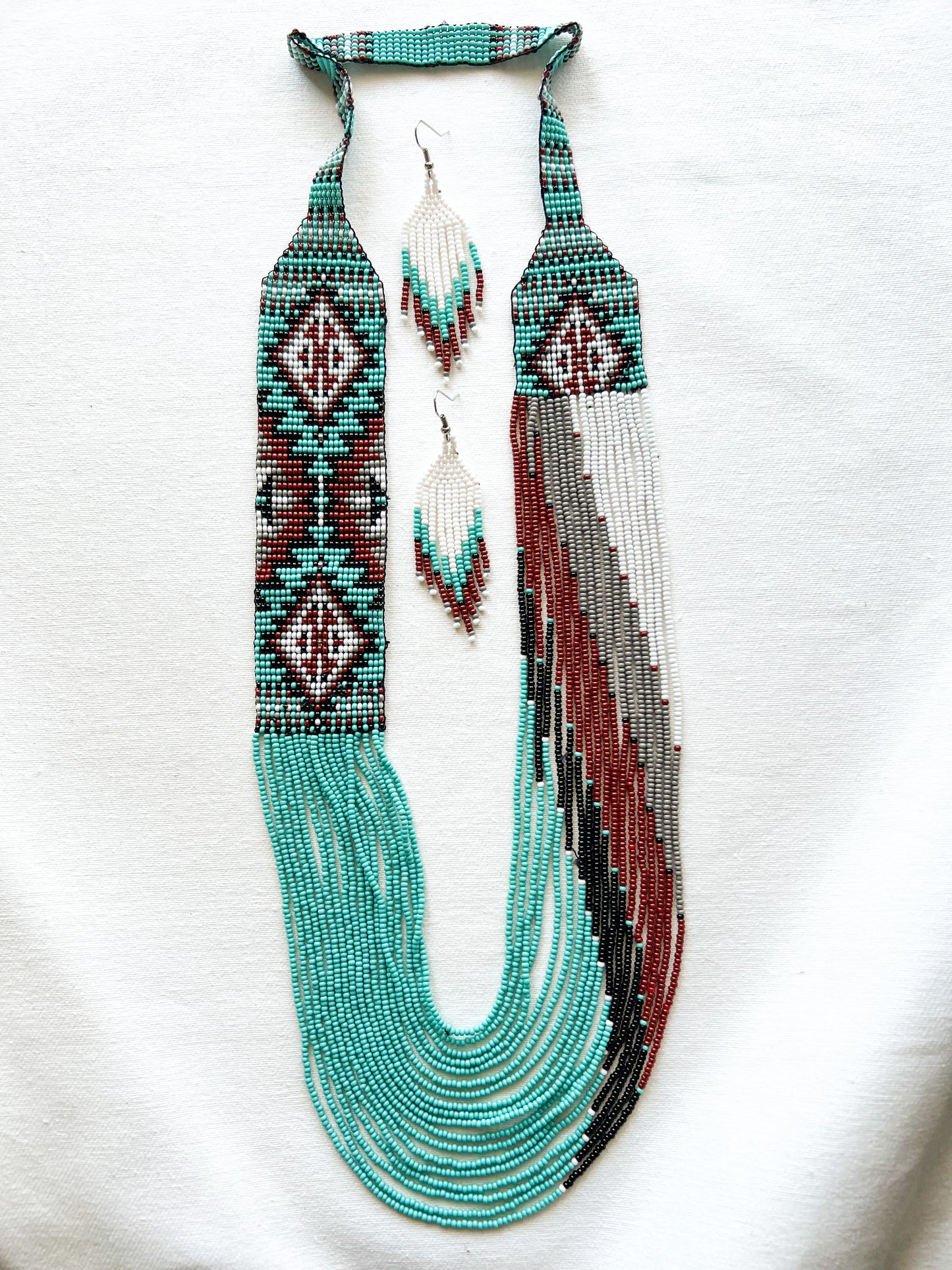 Infinito Set ✻ Misak Beaded Necklace + Earrings