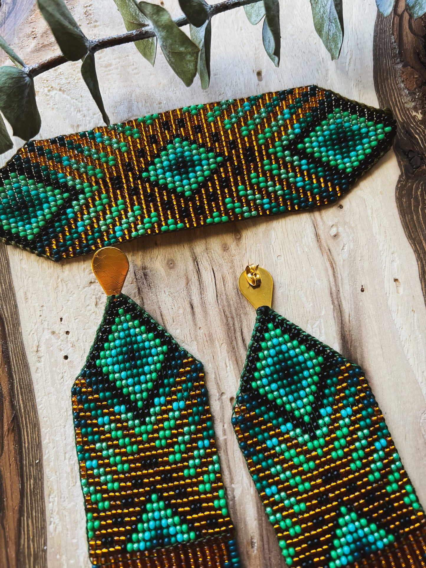 Sol Set ✻ Inga Beaded Earrings + Bracelet Set