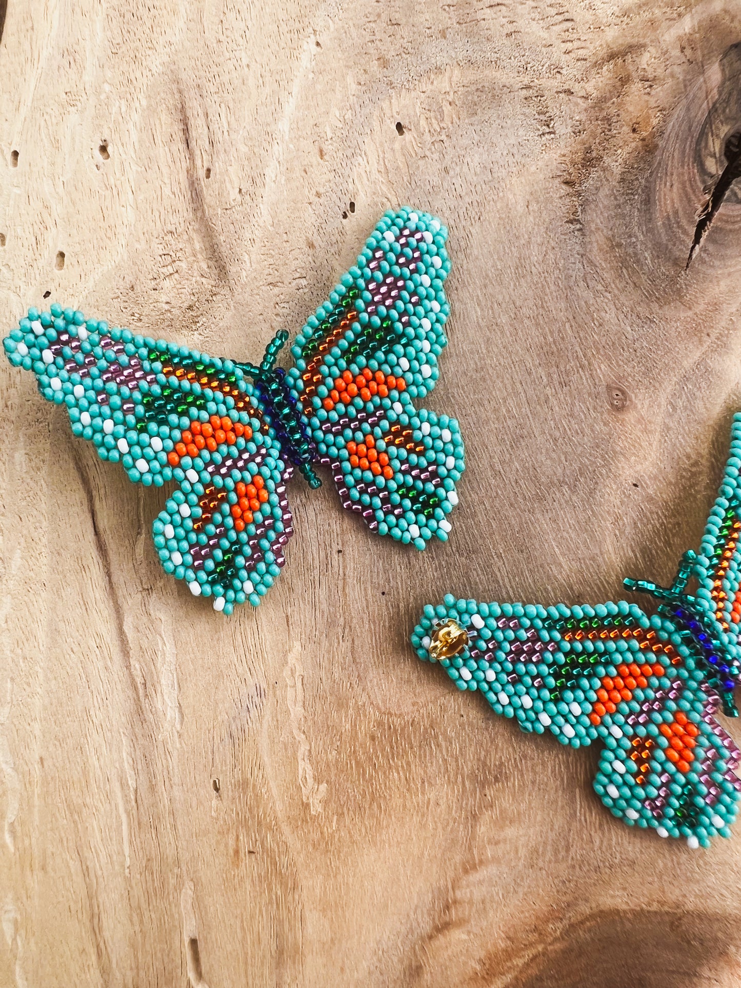 Mariposa ✻ Large Inga Butterfly Beaded Earrings
