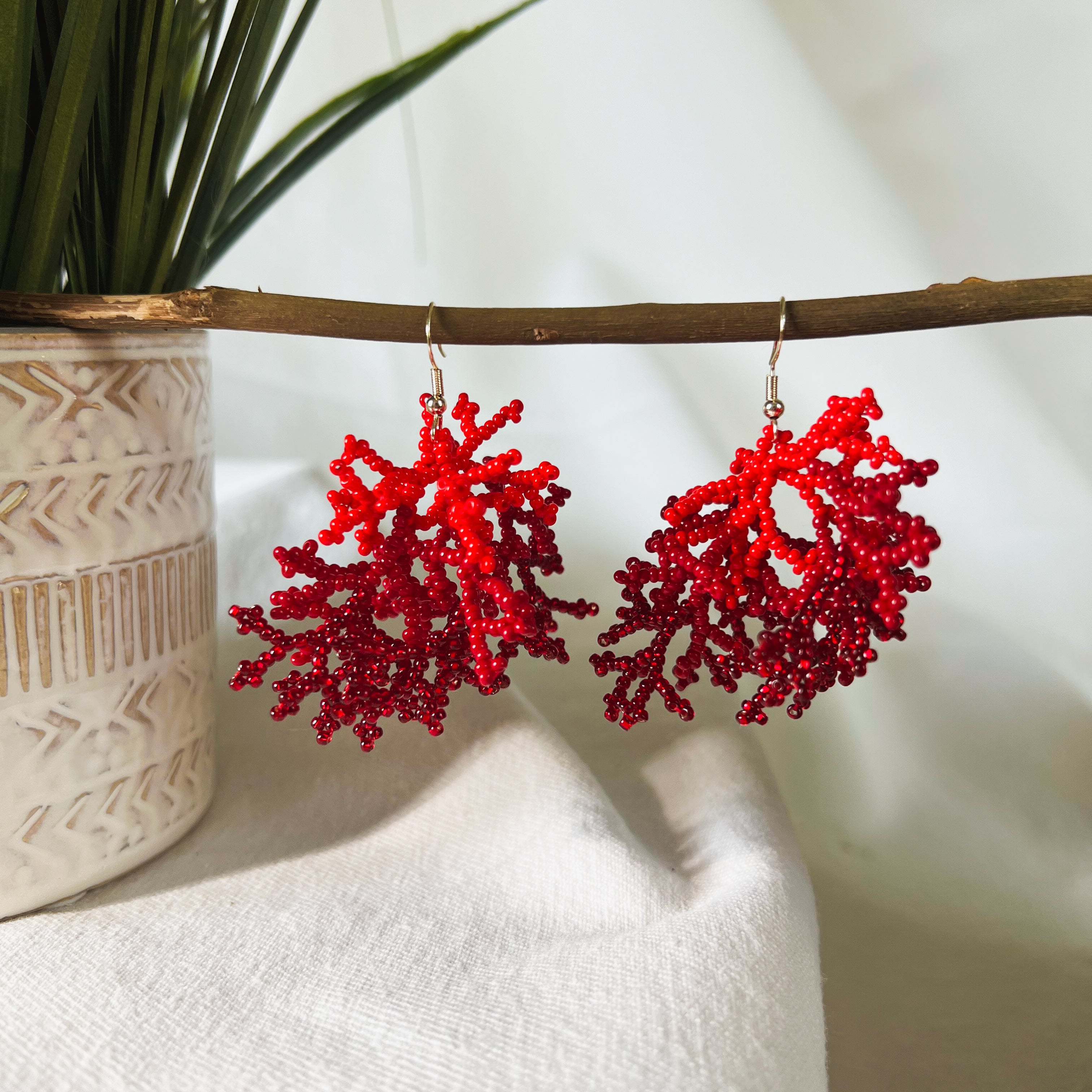 Mini Corals ✻ Inga Beaded Earrings