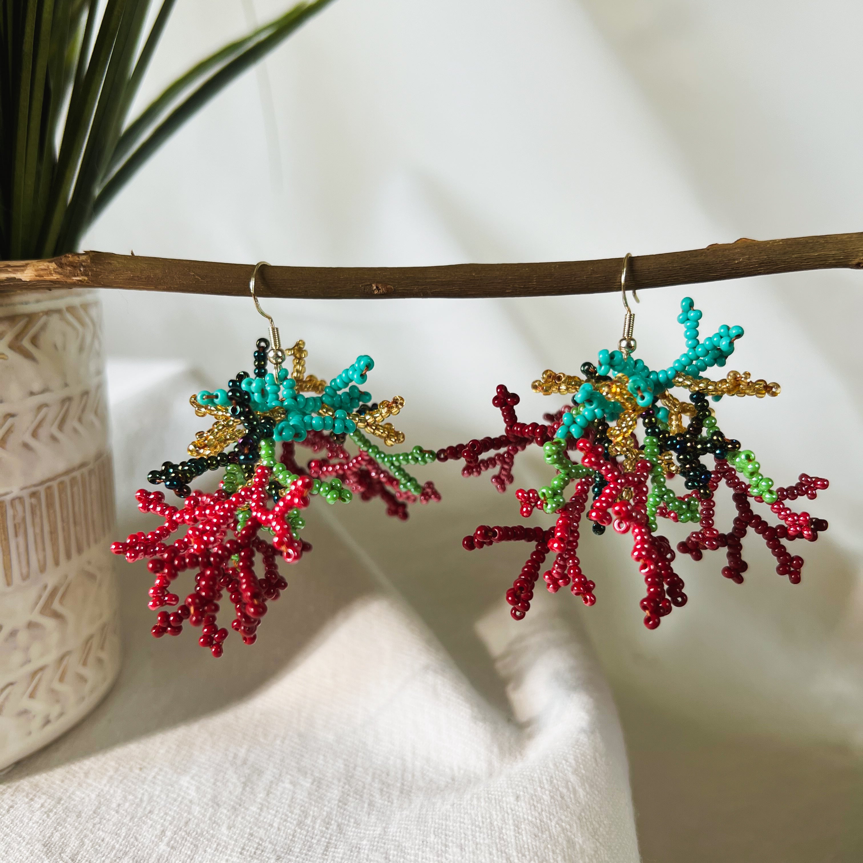 Mini Corals ✻ Inga Beaded Earrings