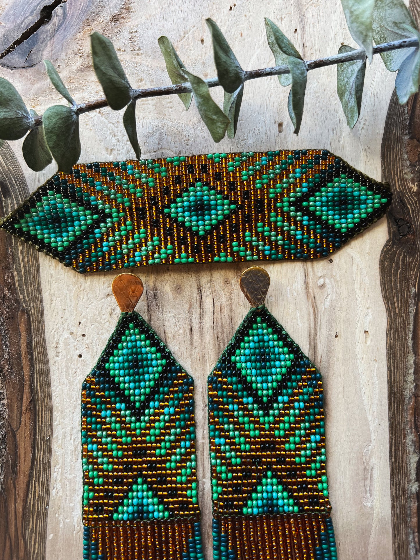 Sol Set ✻ Inga Beaded Earrings + Bracelet Set