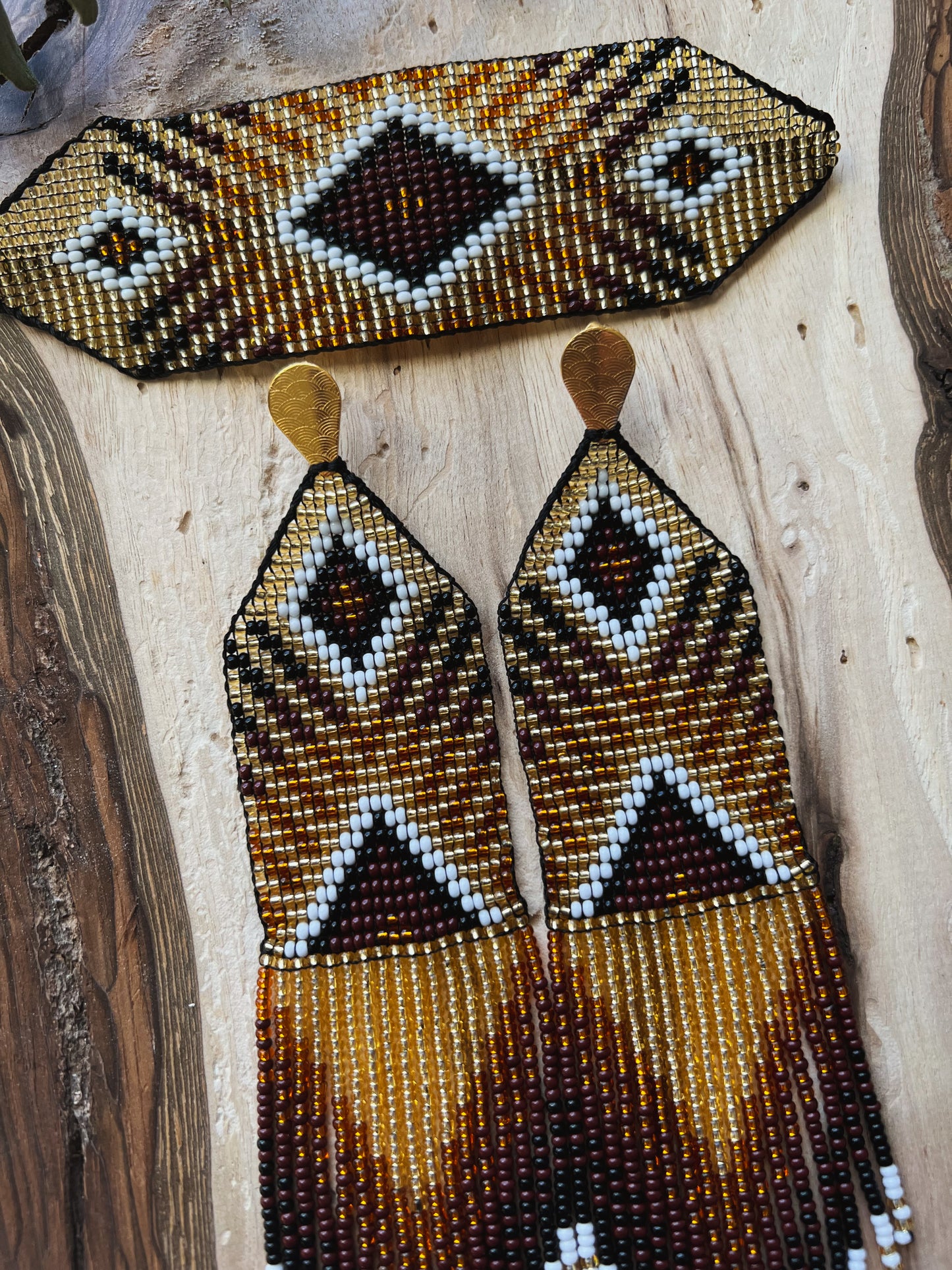 Sol Set ✻ Inga Beaded Earrings + Bracelet Set