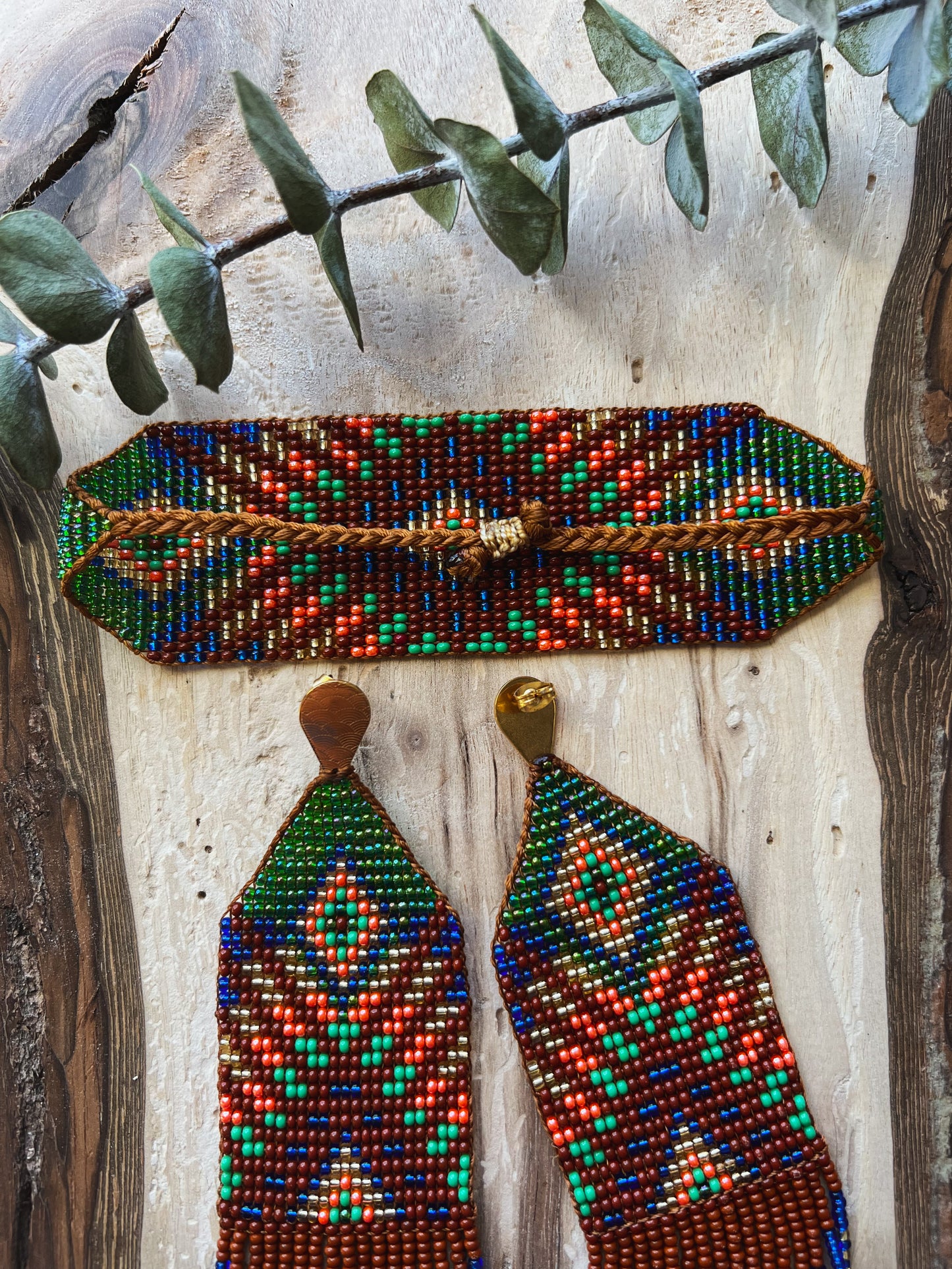 Sol Set ✻ Inga Beaded Earrings + Bracelet Set