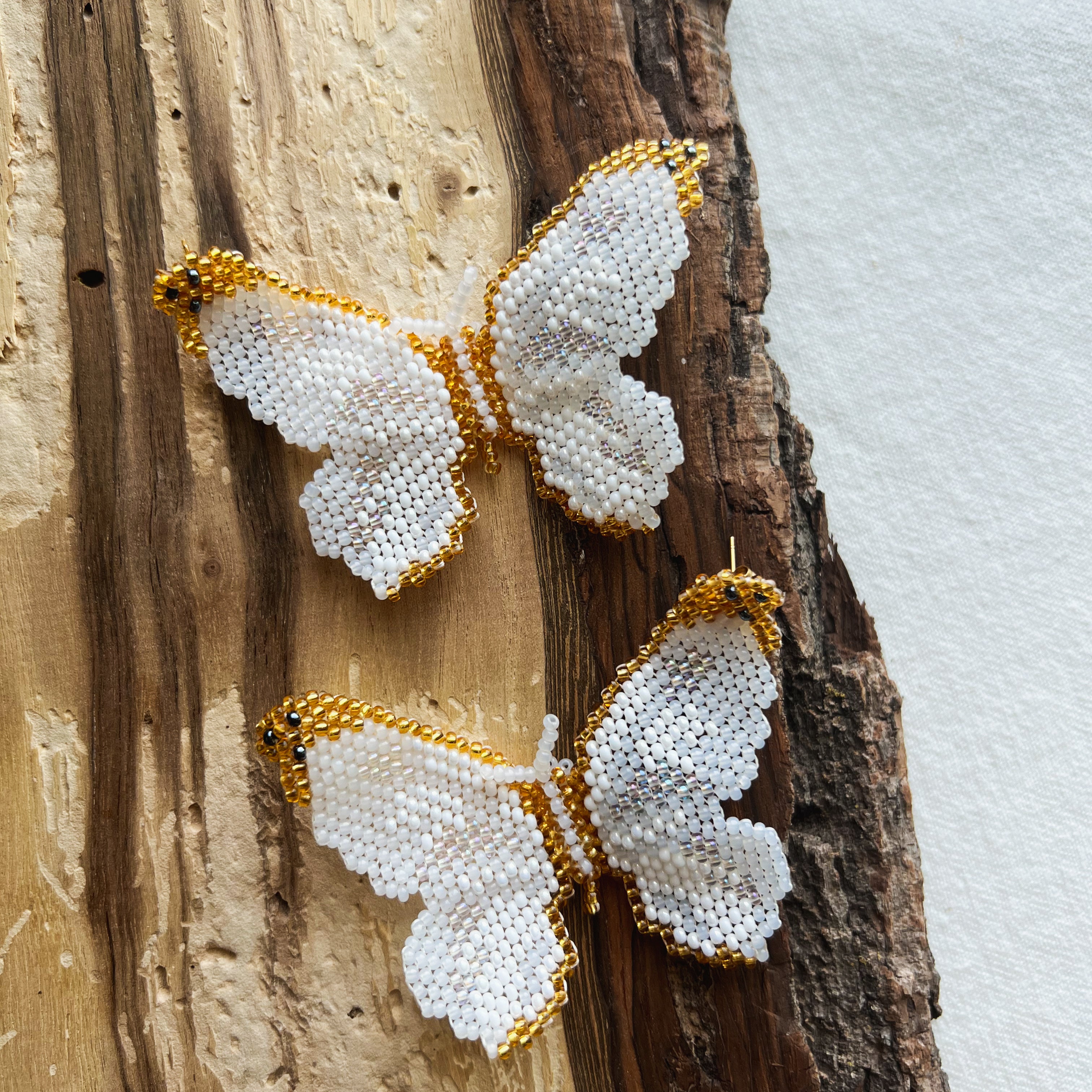 Mariposa ✻ Large Inga Butterfly Beaded Earrings