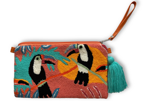 Tucan Tapizada ✻ Large Wayuu Clutch