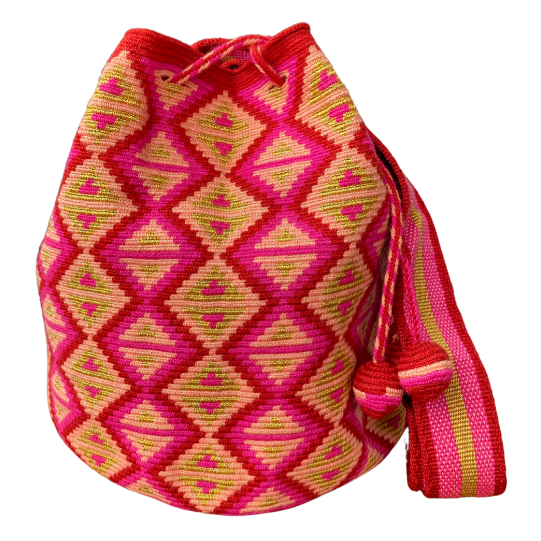 1 THREAD Pink ✻  Large Wayuu Mochila