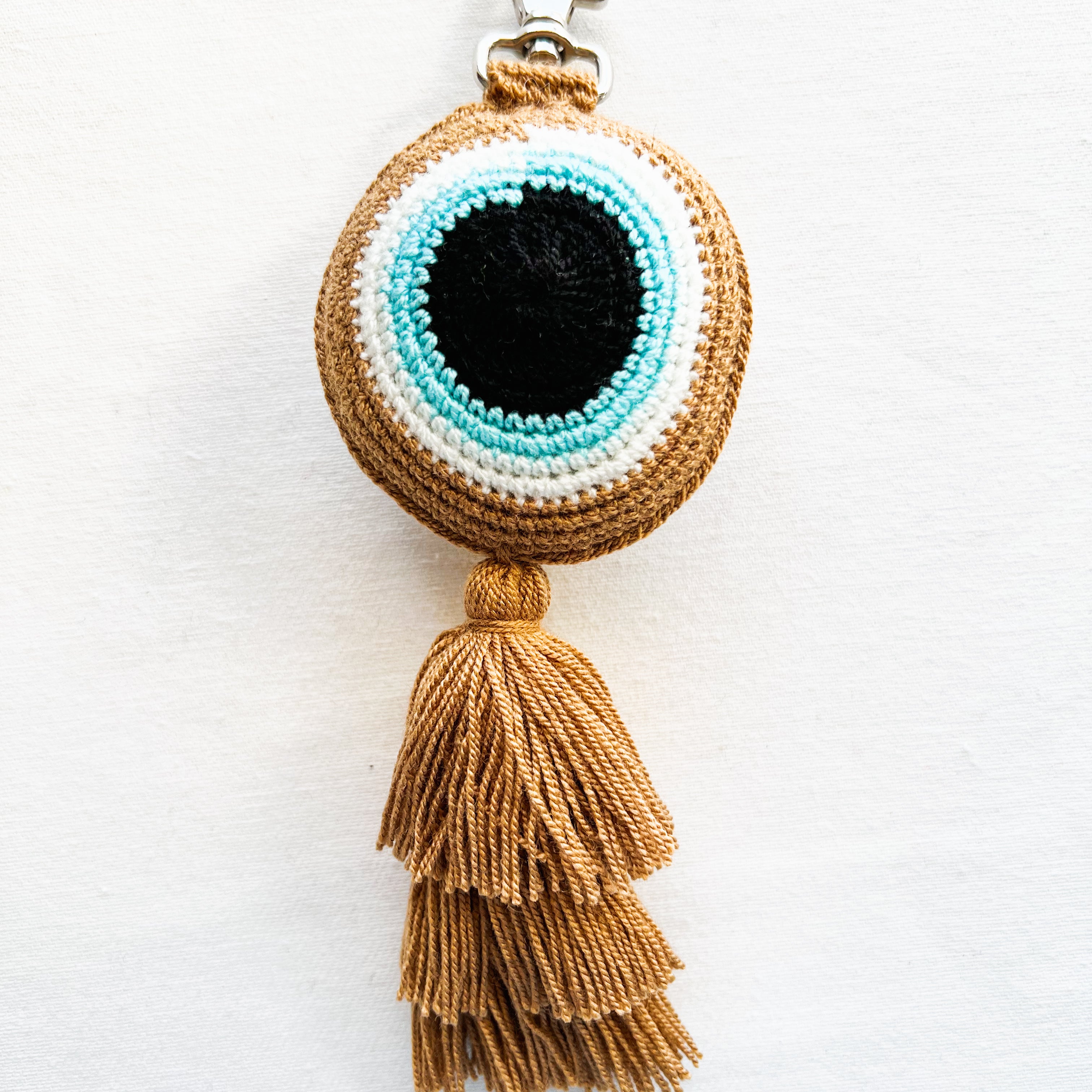 Ojos Beige ✻ Wayuu Keychain